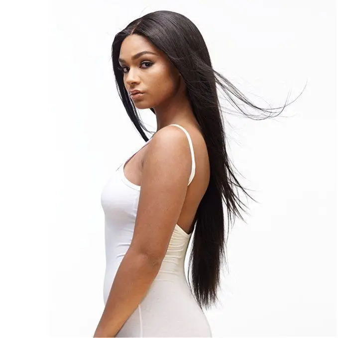 

Wigs European and American women's mid-length straight hair African wigs long hair chemical fiber headgear wigs