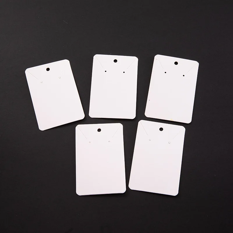 

Factory Direct Sale  White Blank Earrings Necklace Jewelry Paper Card Holder Can Custom LOGO, White color