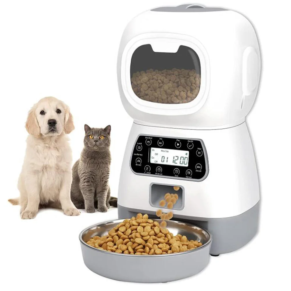 

3.5L Automatic Dog Feeder Smart Food Dispenser Wifi Cats Dogs Timer Stainless Steel Bowl Auto Dog Cat Pet Feeder Pet Supplies