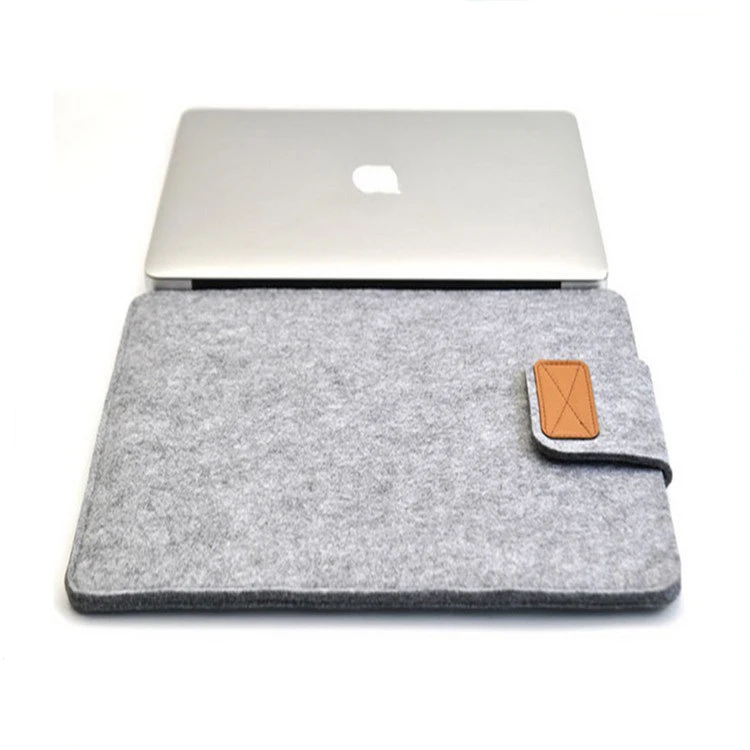

Customized Logo Felt Computer Bag Cover Case Sleeve 14 15 Inch Felt Laptop Sleeve, Tan,grey,charcoal