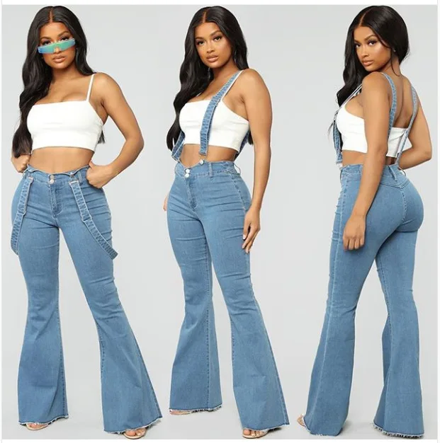 

Hot Sale 2021 Spring Breathable Sweet Black Slim Bell Bottom Jeans Flare Pants Women Jeans Denim