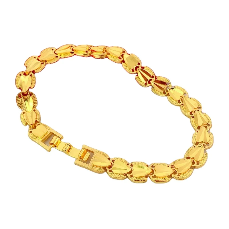 

2023 New Fashion Long-Lasting Brass Gold-Plated Jewelry Ladies Vietnam Sand Gold Beetle Bracelet Jewelry Wholesale