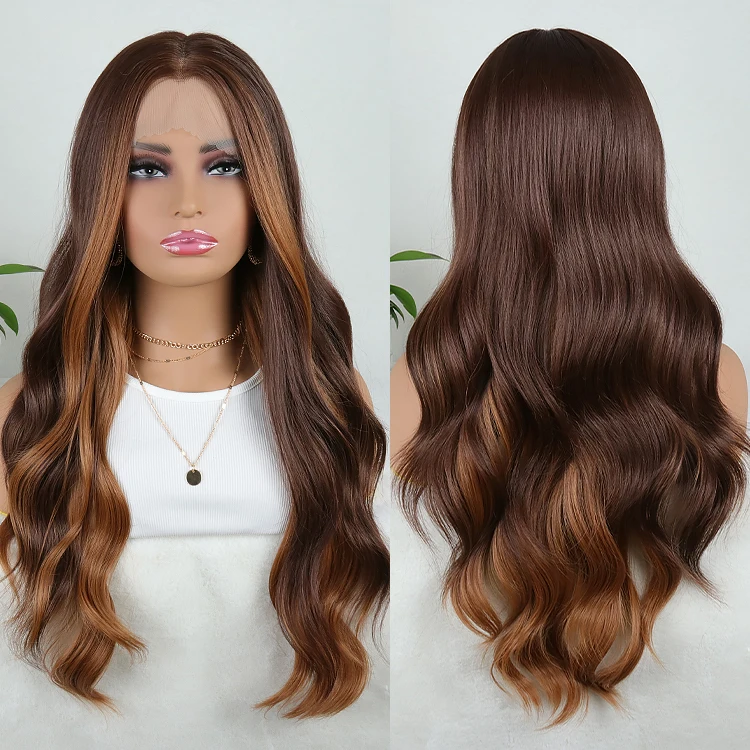 Julianna Wholesale Heat Resistant High Temperature Fiber Synthetic Lace Front Wigs