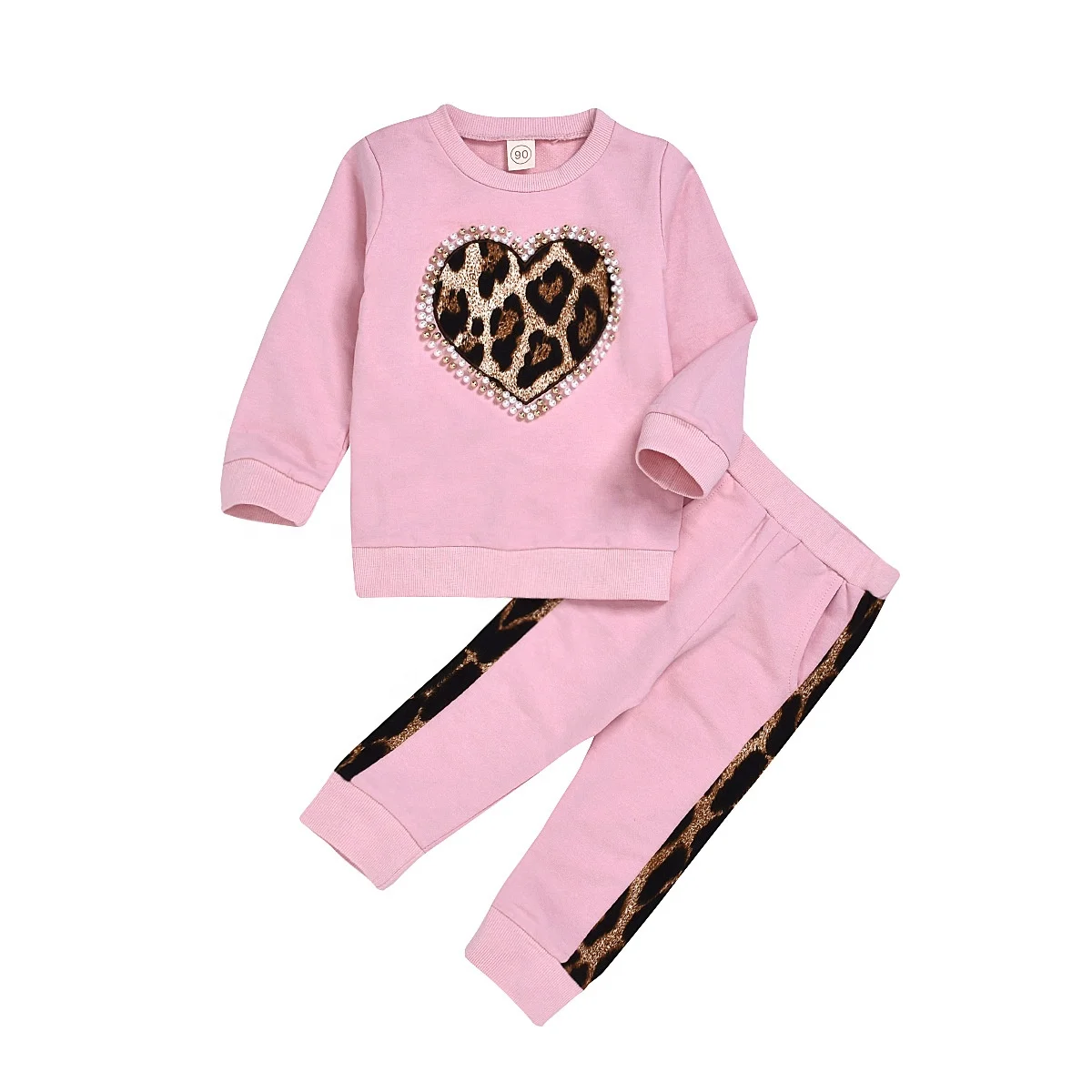

New Factory Fashion Custom Leopard Design Girls Boutique Clothing Autumn Girl Outfits