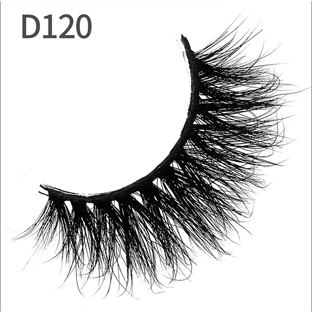 

2020 OEM handmade mink 3d long natural strip eyelash, Nature black