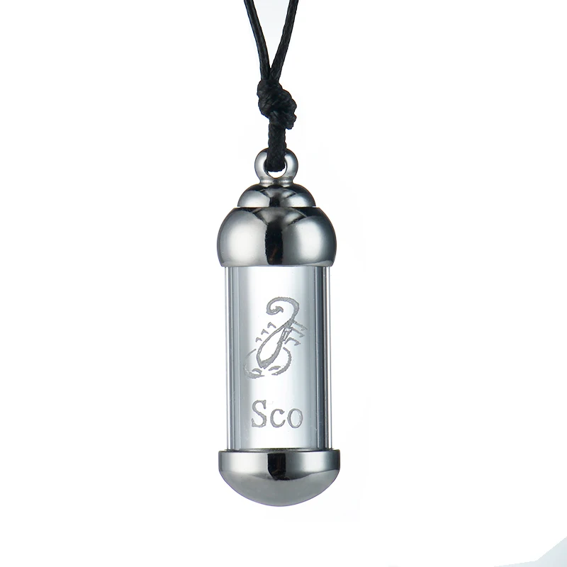 Laser Engraved Words Logo Picture Fashion Tube Urn Ash Pendant Cylinder