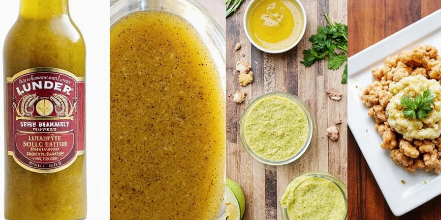 Black sesame vinaigrette on salad