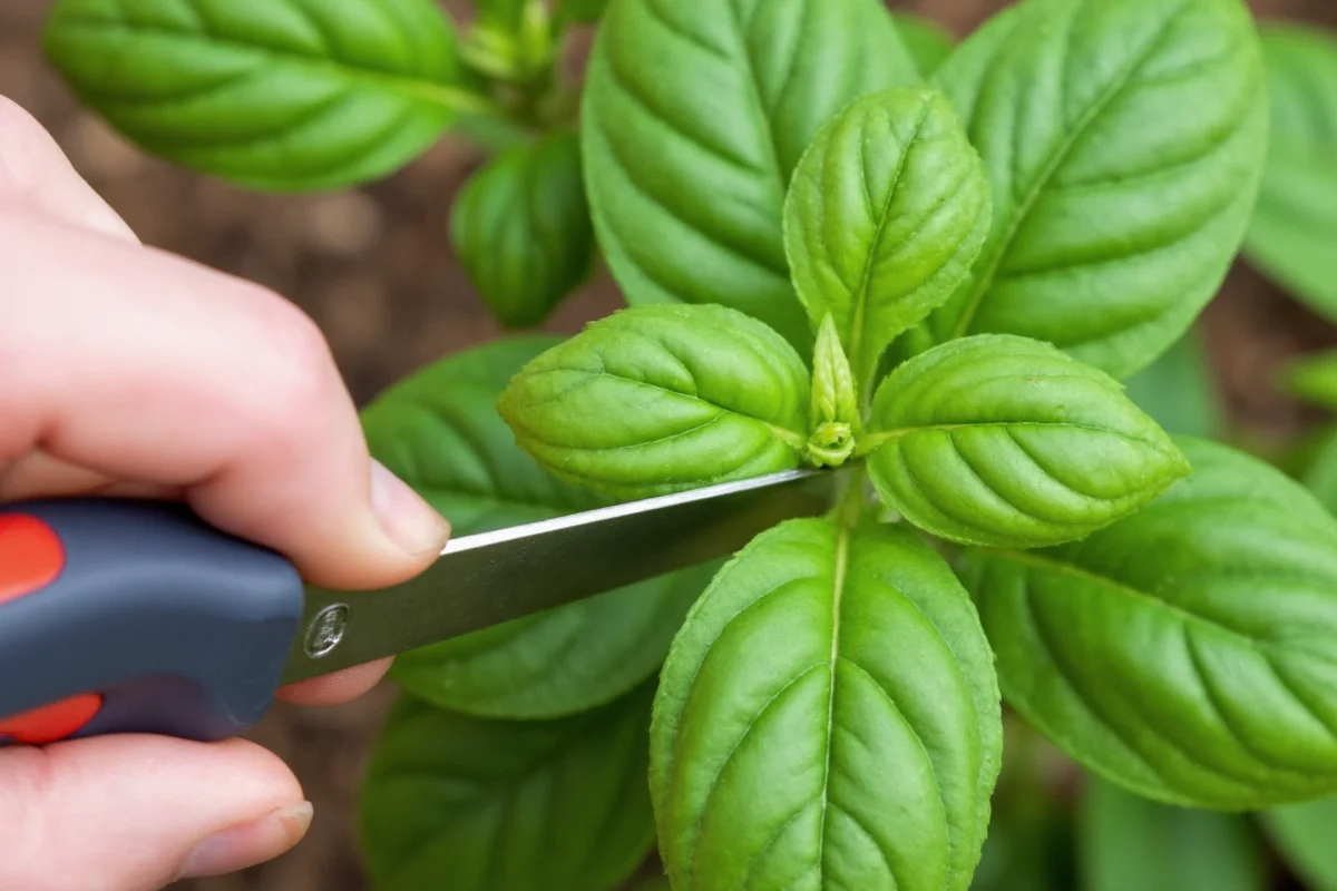 how to cut basil without killing the plant