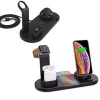 

new year 2020 6 In 1 wireless Charging Dock Stand Charger Station Cell Phone Wireless For smartphones earphones Android phones