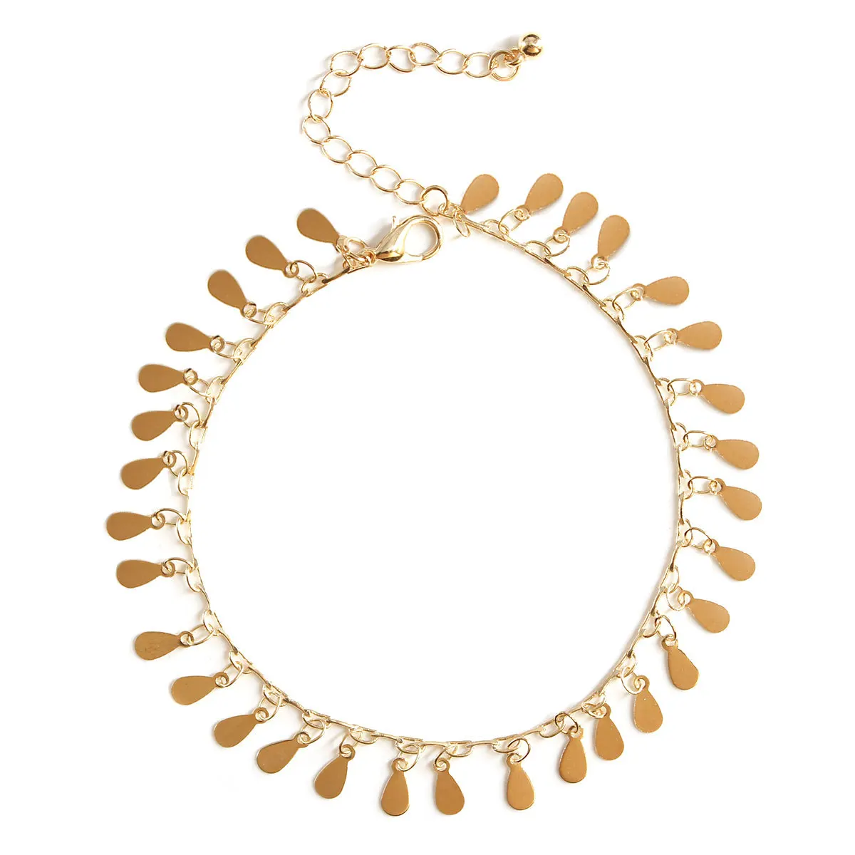 

Accessories European and American beach anklet fashion water drop shaped sequined anklet
