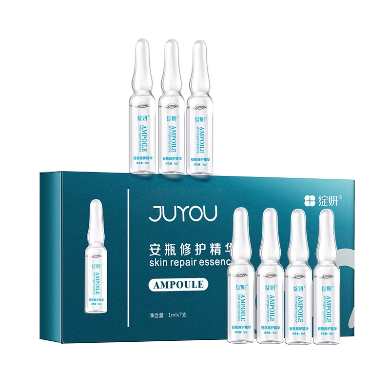 

JUYOU beauty cosmetics all skin types suitable hyaluronic acid hydrating whitening 7pcs/box ampoule serum