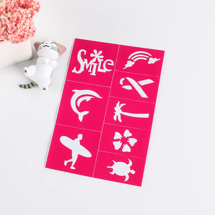 

fashion new design  body flash glitter temporary tattoo stencil paper, Customized