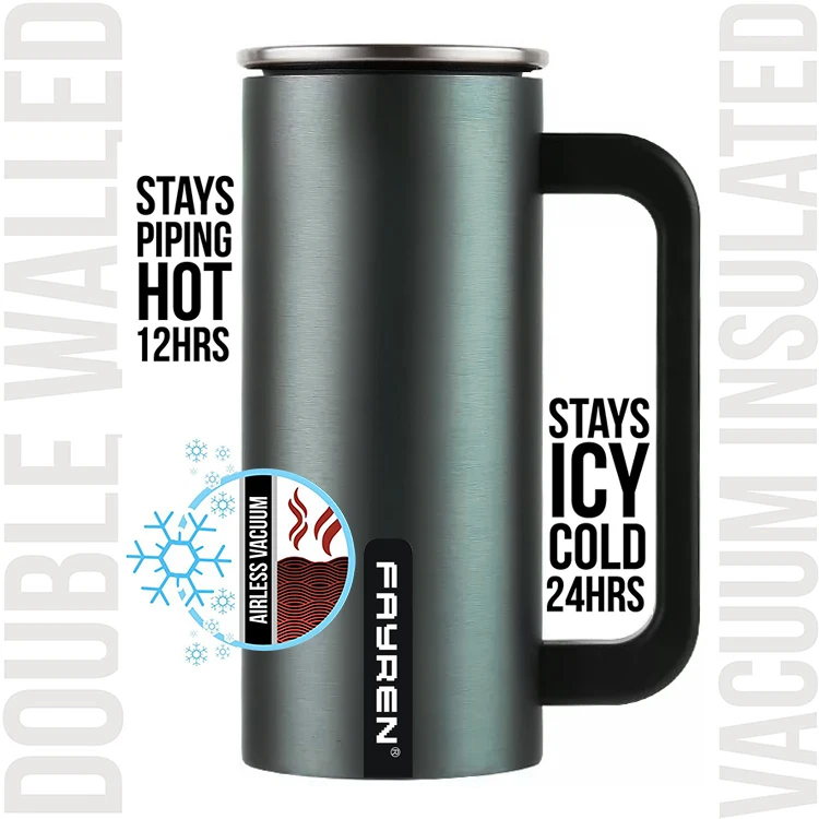 Fayren 12 Oz 2 Piece Double 304 Vacuum Insulated Water Tea Cup With