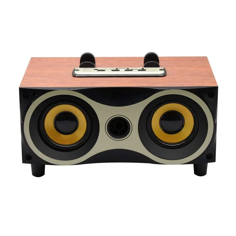 Portable HiFi amplifier real wood Bluetooth speaker for market - ANKUX.COM