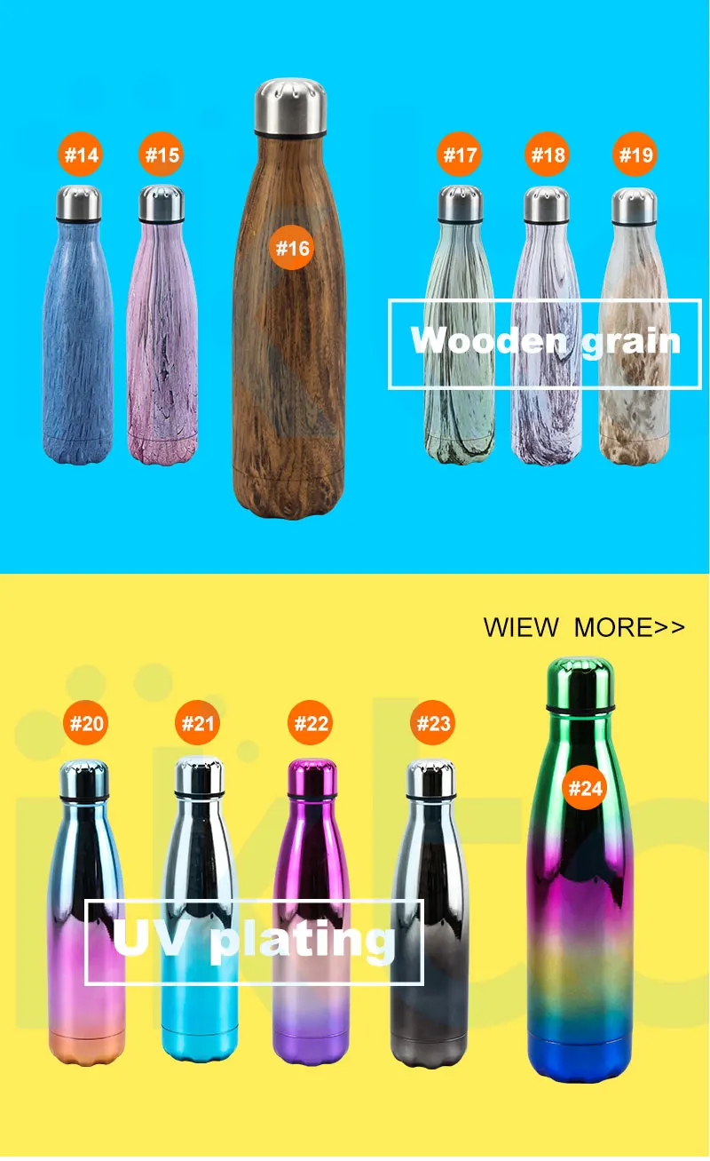 Cheap Sell High Quality Reusable Stainless Steel Marble Thermal Swelling Insulated Sport Water Bottle