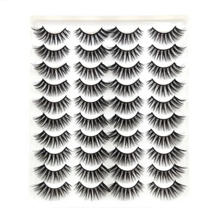 

20 pairs mixed false eyelashes synthetic fiber natural soft false eyelashes, Natural black