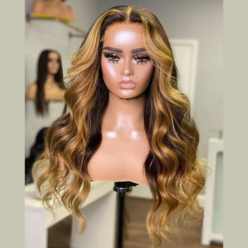 

Overnight delivery highlight closure wig Alibaba human hair glueless wig for black women pre plucked hairline