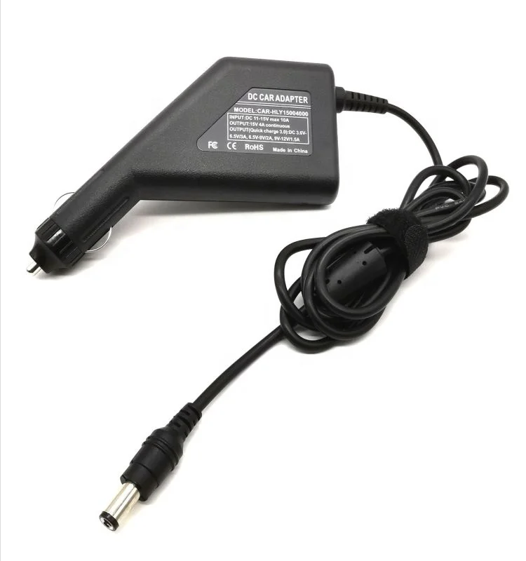 

15V-4A 60W 6.3*3.0mm DC car laptop charger adapter for Toshiba compatible series, Black