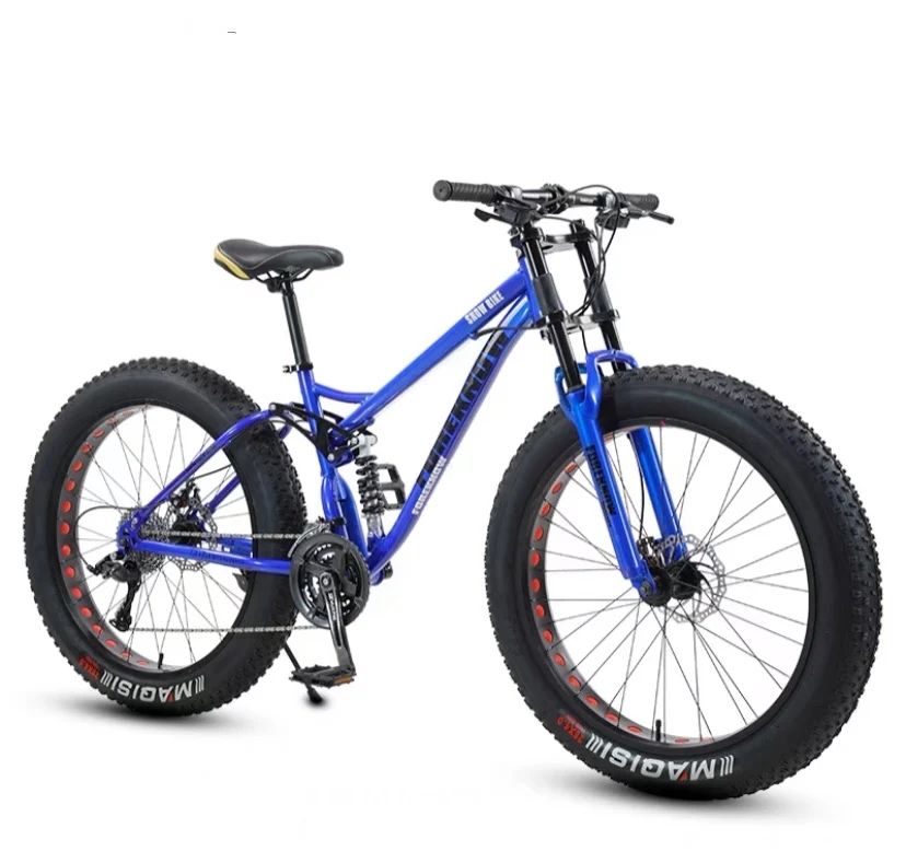 

Snow fat tire adult bicycle 26 inch 21speed aluminum steel bicycle full suspension bike, Can customized