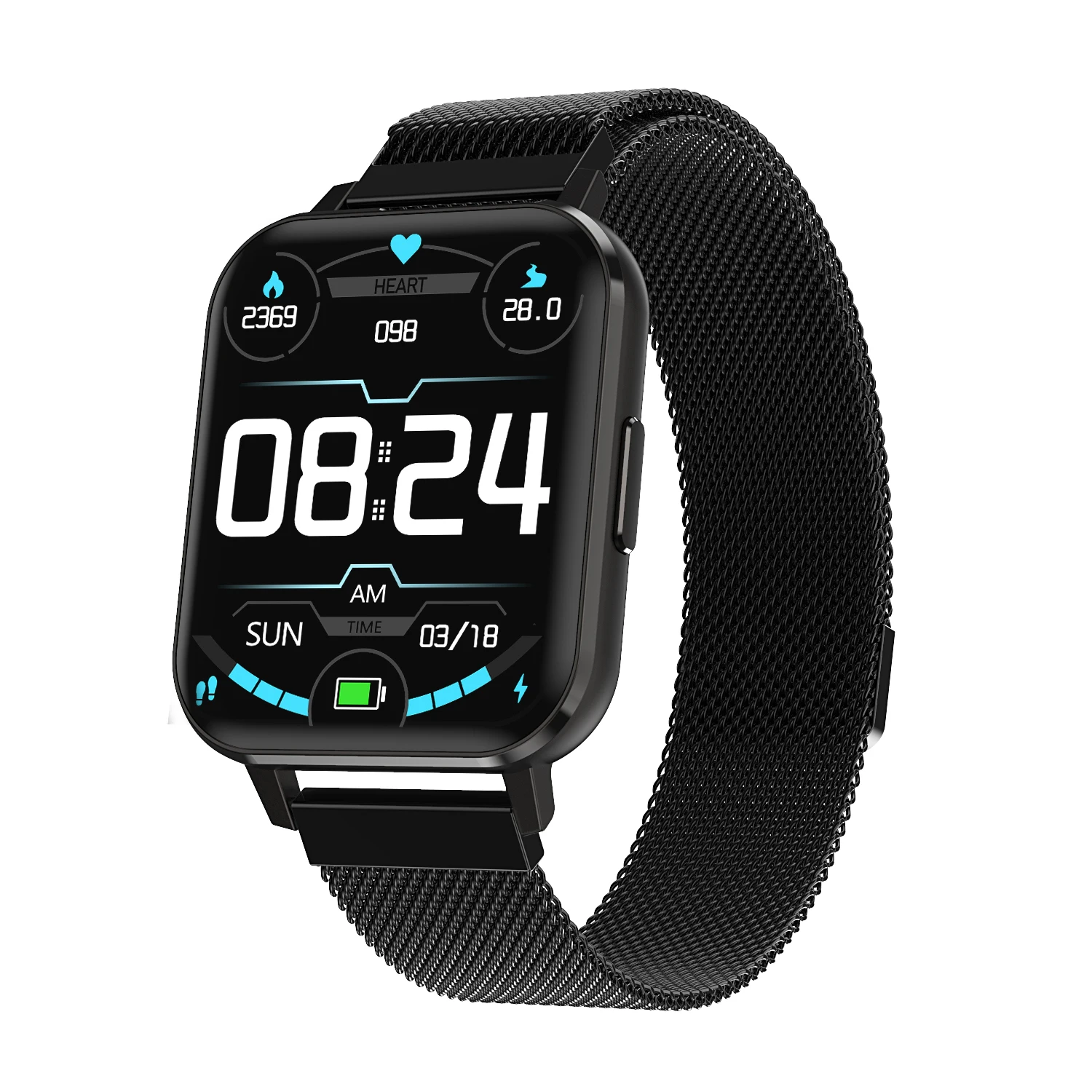 

New Arrivals DT X FK99 IP68 Waterproof Health Smartwatch Smartwatches, Black white silica steel