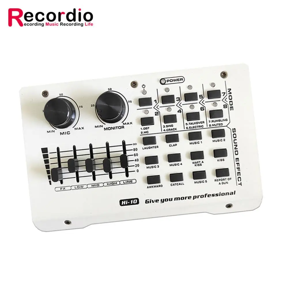 

GAX-H11 Wholesale Sound Card Recording Interface Audio Studio Microfone Podcast With Great Price, Black&white