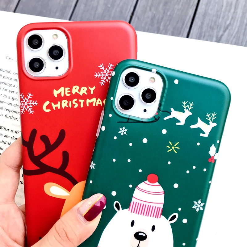 Christmas wapiti doll IMD Soft Phone Case cover For iPhone 12 PRO MAX