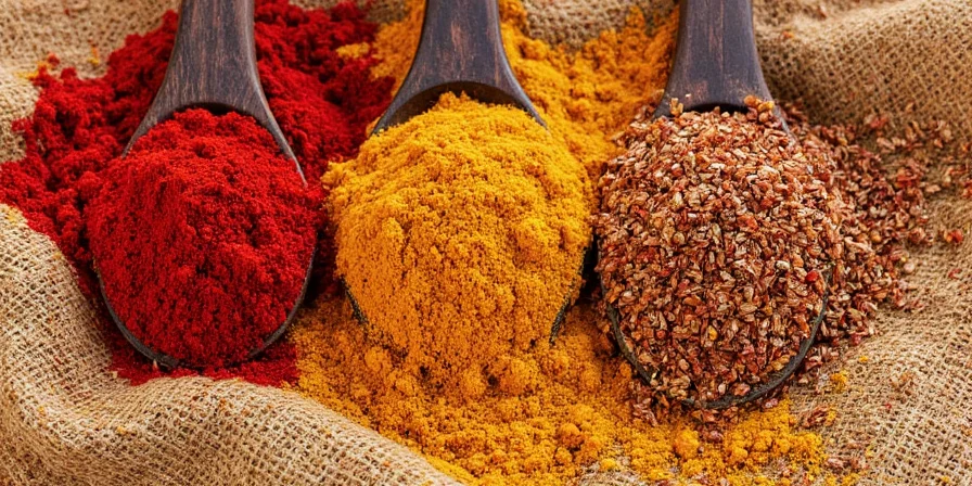 Chef adding garam masala to a simmering pot