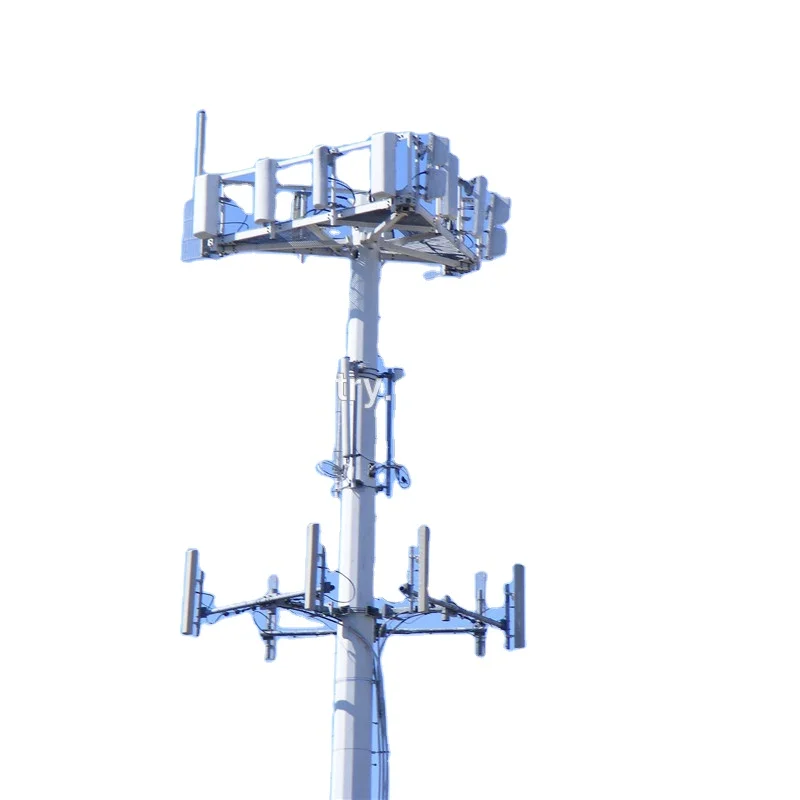 
China supplier manufacturer 30m steel wireless telecom telecommunication cell phone gsm monopole tower 