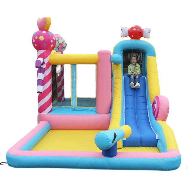 

Candy House Bounce Trampoline Children's Outdoor Inflatable Slide House Bouncing Toy Inflatable Slip For Kids Bouncy Castle