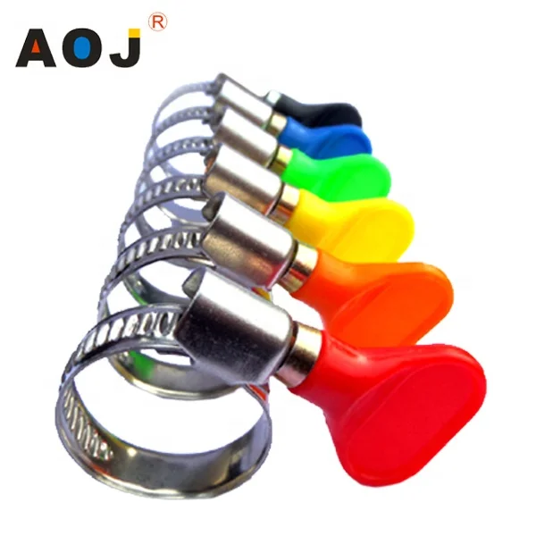 
Color plastic butterfly handle hose clamp 