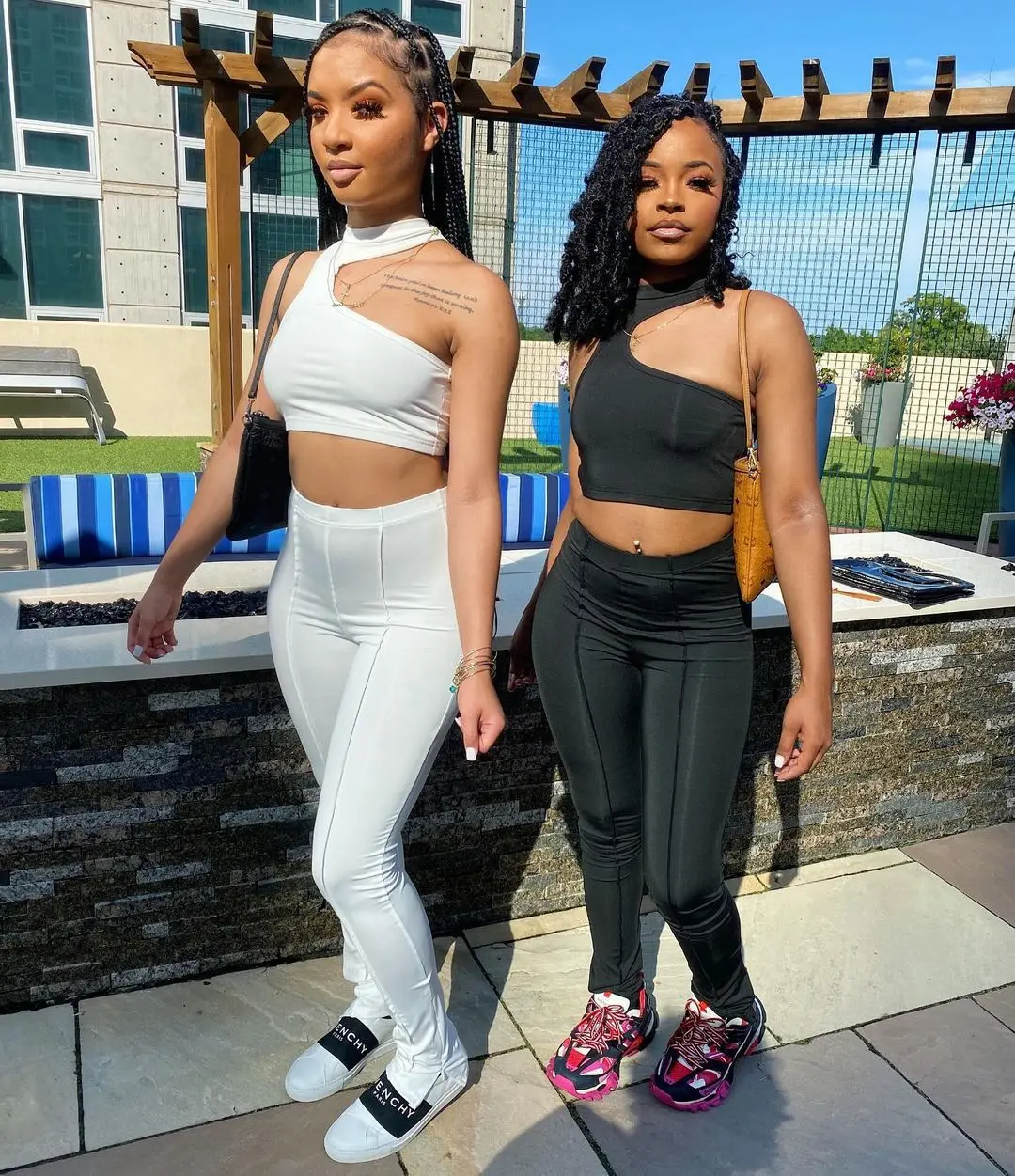 

Fluorescence Green Women Sport Suit One Shoulder Slim Fit Crop Top and Stretchy Biker Short Streetwear Beach Style 2 Piece Sets, As picture