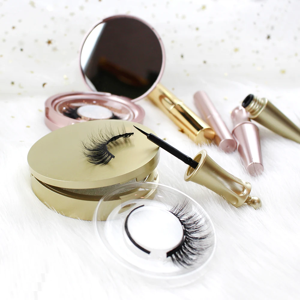 

Lash manufacturer wholesale customized packing box the 2020 new lashes style named magnetic eyeliner eyelashes, Black