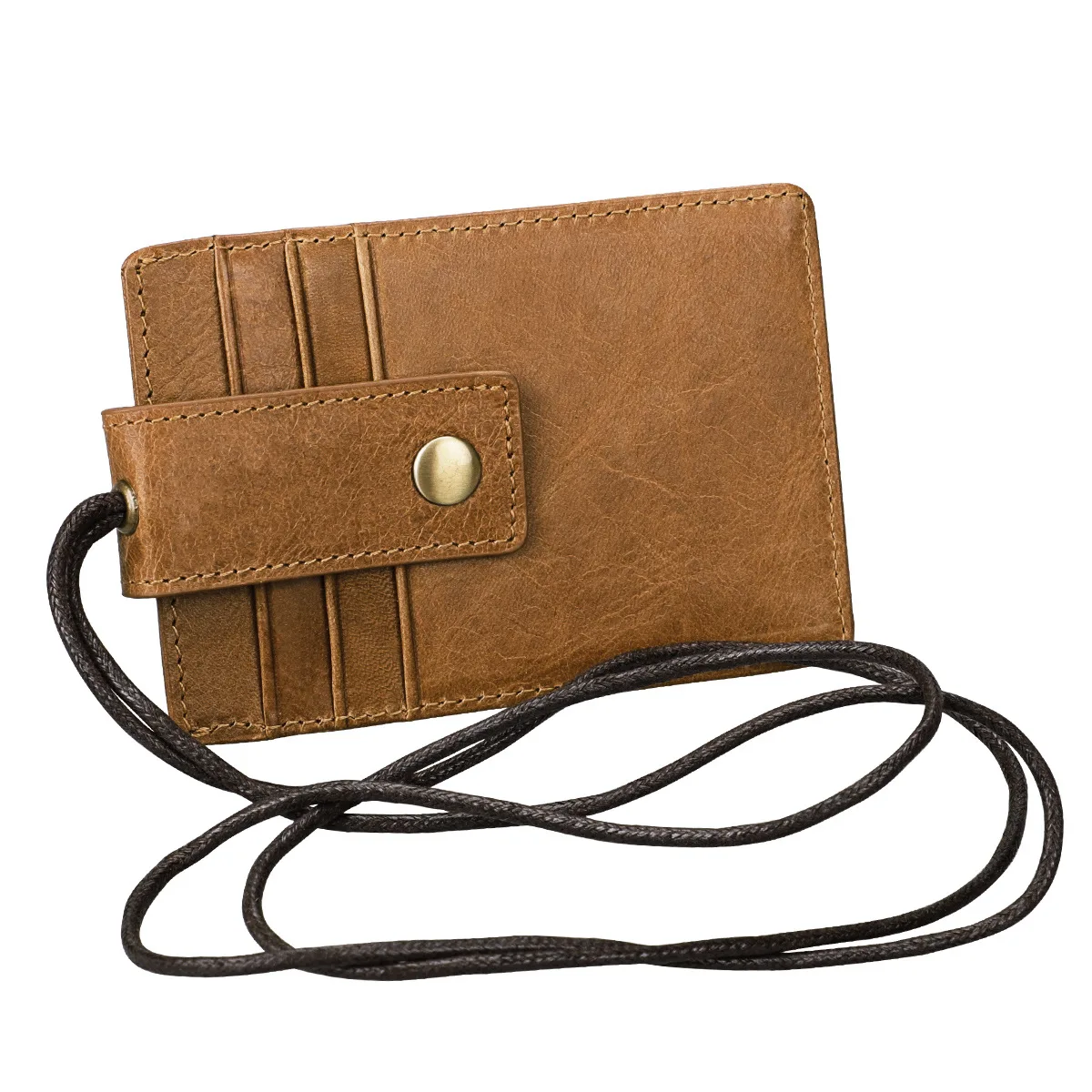 

Factory price Ultra Thin RFID Blocking genuine Leather Minimalist aluminum card holder leather for Men, Customized