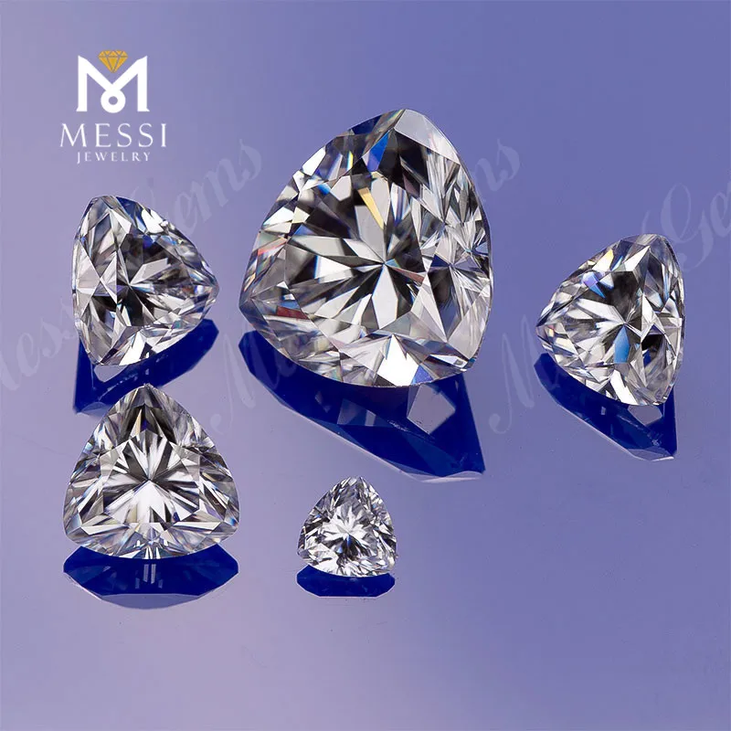 Messi Jewelry Trillion Cut Def Vvs White Moissanite Diamond Price Per