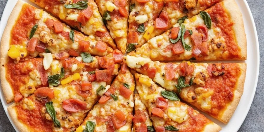 Spicy Pizza with Various Toppings