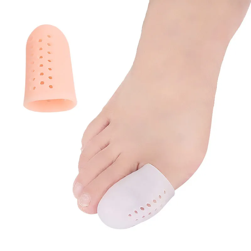 

Cushions and Protects Provide Relief Breathable Gel Toe Caps for Pain Relief Corns Blisters Hammer Toes, White,nude