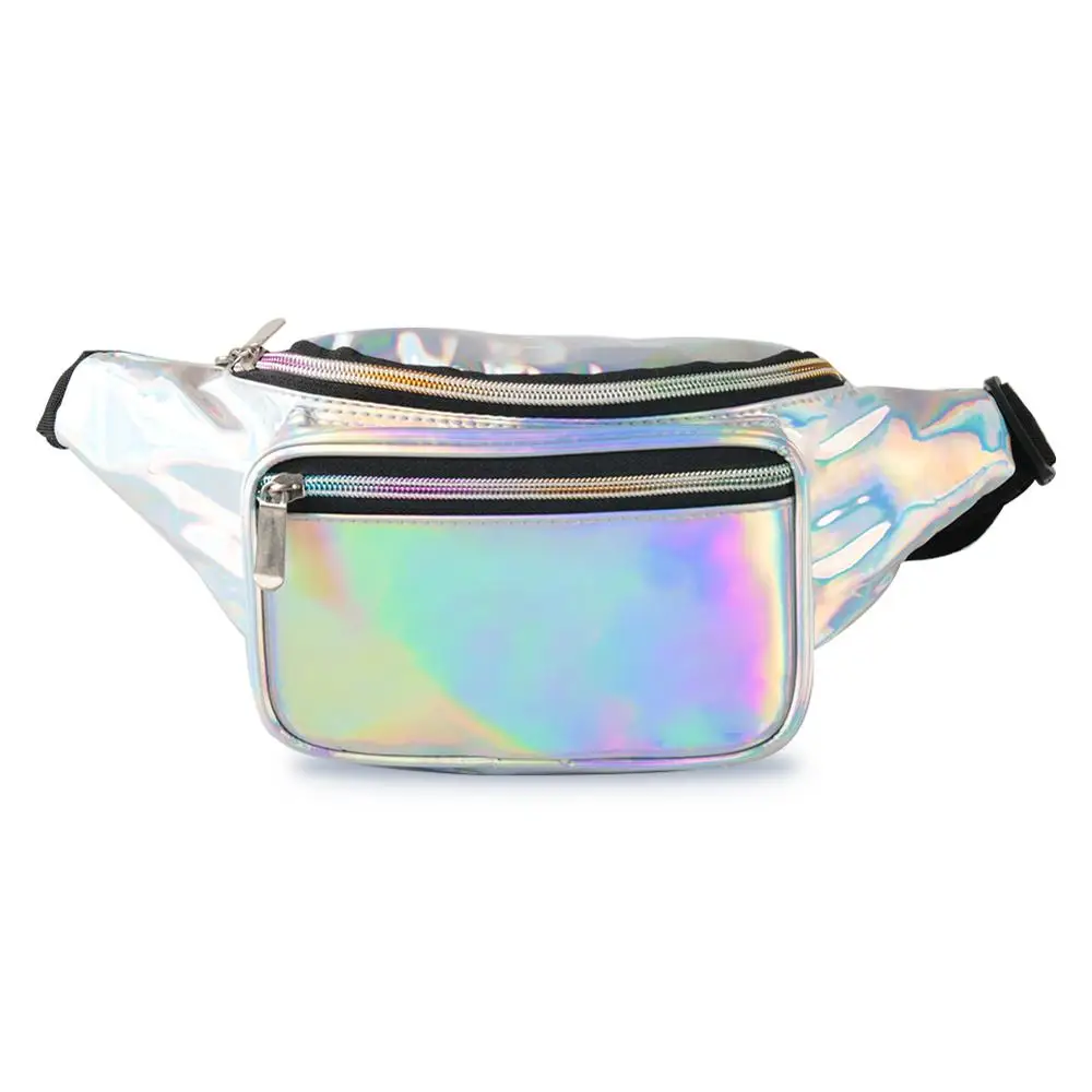 

Amazon Holographic Fanny Pack for Women Clear Waist Fanny Pack with Adjustable Belt for Rave Festival Travel Party