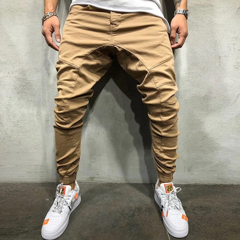 

men's exercise stretch trousers hip hop high street mens fitness sweat casual cotton pants