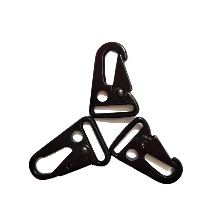 

25 mm zinc alloy Matt black sling snap carabiner Hooks