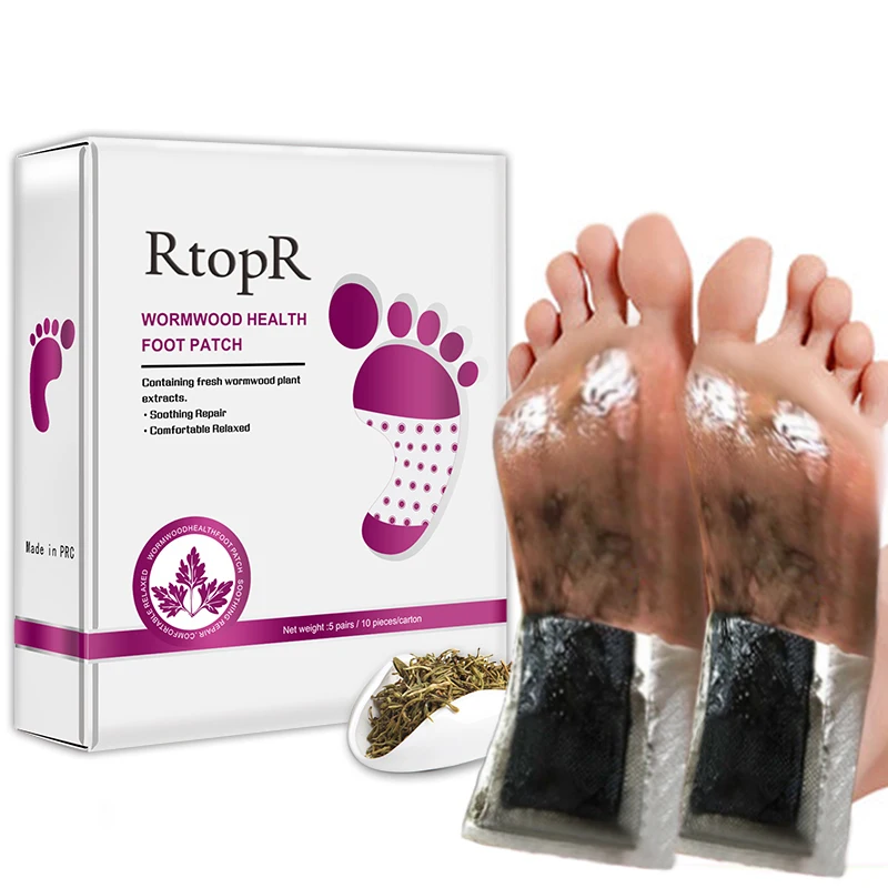 

Rtopr Improve Sleeping Detoxify Toxins Adhesive Wormwood Detox Paste Foot Pads Patches Mask Health Care Herb Medicines Balm