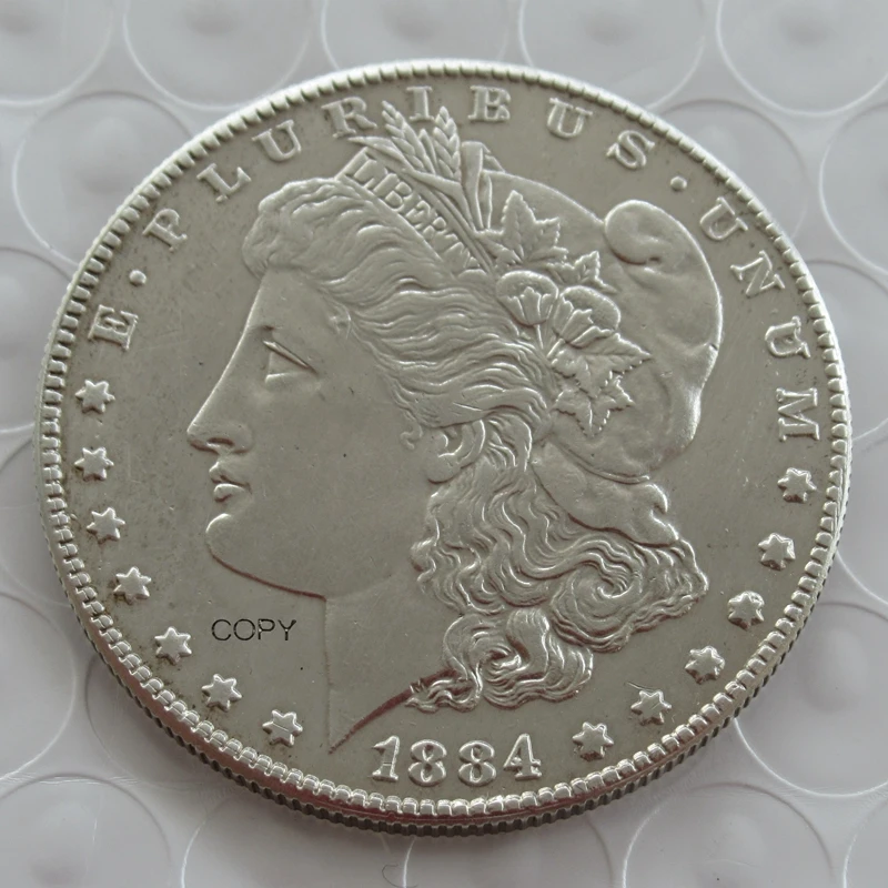 

Reproduction US 1884 S Morgan Dollar 90 Silver 10 Copper Decorative Custom Coins