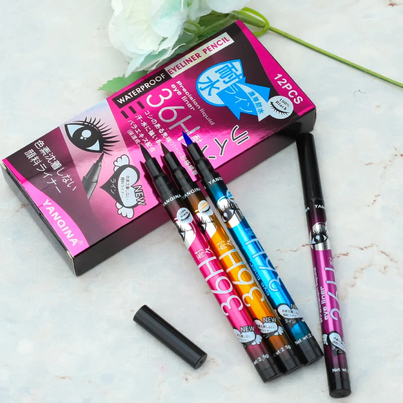 

Hot Selling 36H Waterproof Eyeliner Pencil Liquid Makeup Beauty Cosmetics 4 Colors Liquid Eyeliner