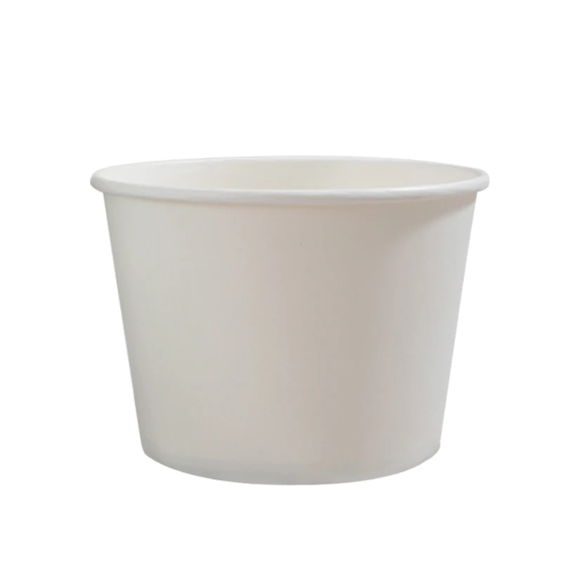 

Eco Friendly Disposable 1800ml Paper Kraft Cup Round Kraft Paper Bowls With Plastic Insert And Cover