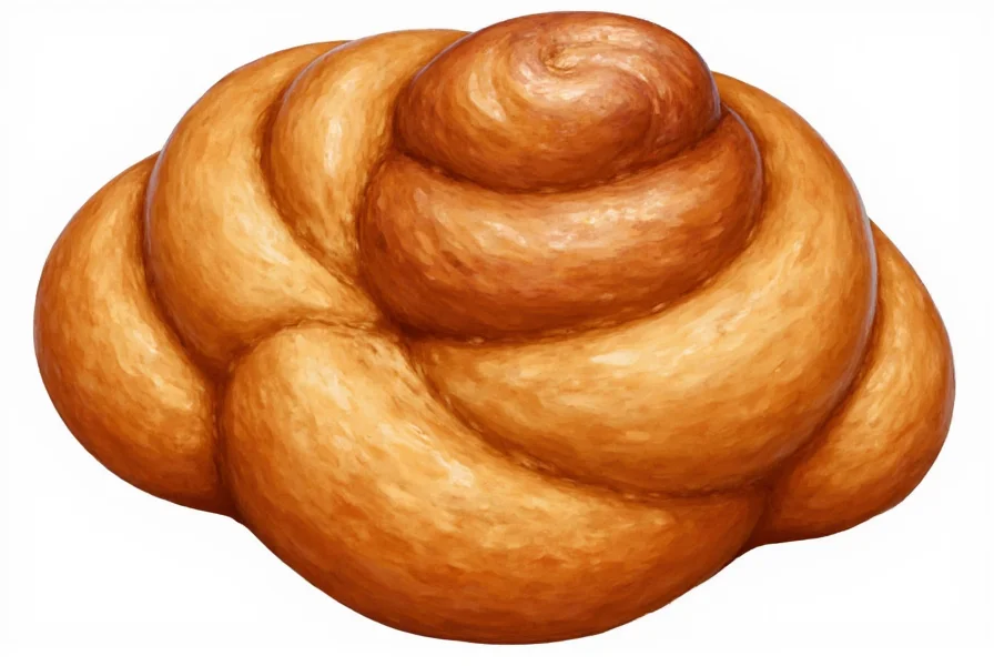 High resolution cinnamon bun clipart with detailed swirl pattern, golden brown color, and glossy sugar coating on transparent background