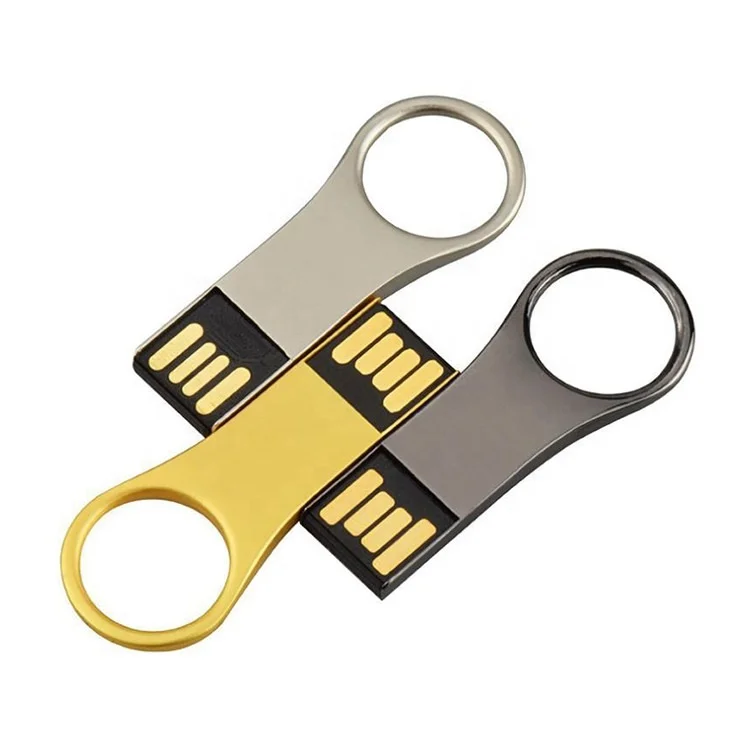 

Corporate Gift Giving Custom Logo Mini USB 2.0 USB Key Flash Drive 32GB 64GB 128GB Memory Stick, Siliver or golder