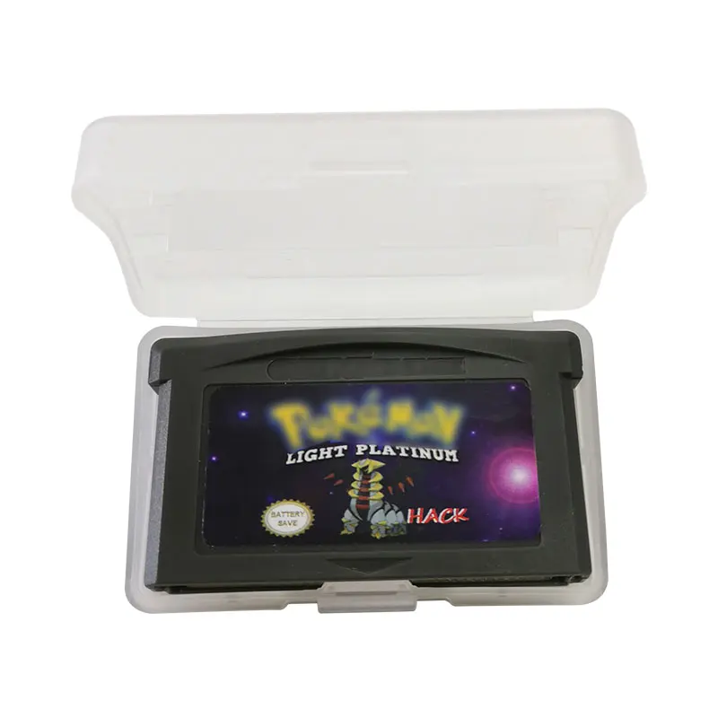 

For Pokemon GBA Game Card Cartridge Hack Light Platinum Version for Retro GBA Classic Console, Grey