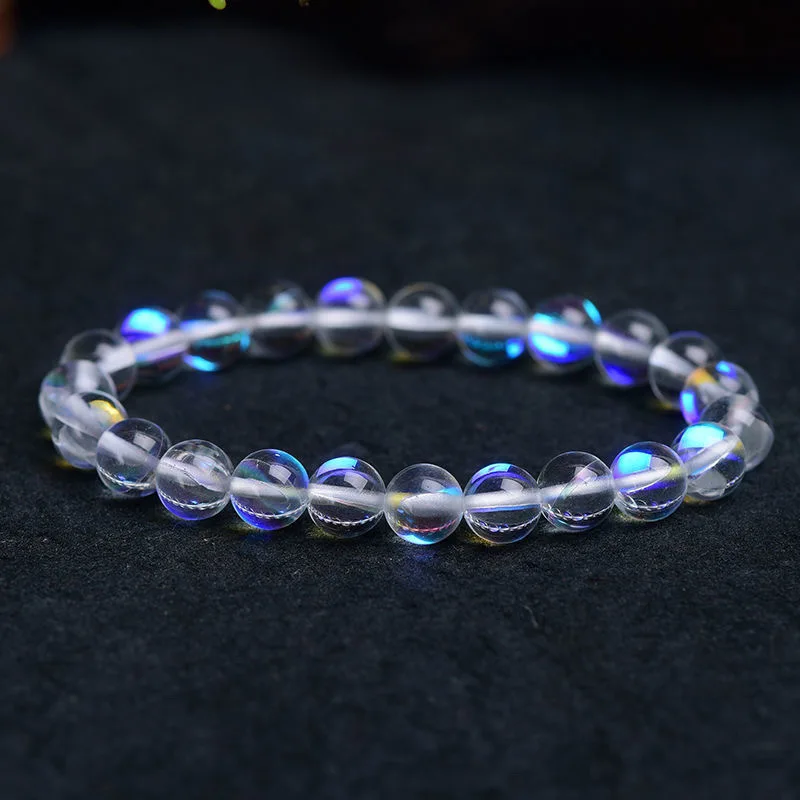 

Trade Insurance Natural Stone Beads High Grade 6/8/10/12MM Glass Flash Bracelet, Picture shows
