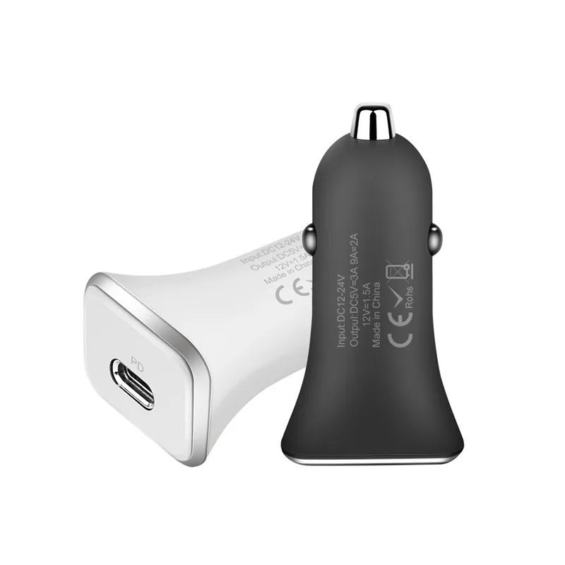 

cigar jack for iphone charger best pd 30 usb port for car, Black white