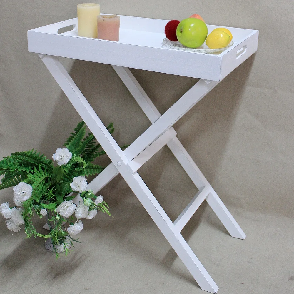 White Folding Tray Table: Space-Saving Style for Every Room