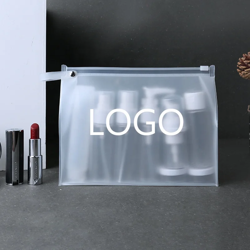 

Wholesale Plastic Bag Manufacturer Frosted EVA Cosmetic Bags With Soft Loop Handle Clear Storage Bags For Makeup